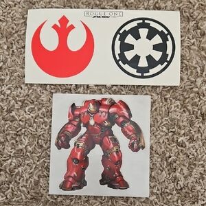 Star Wars And Marvel Removeable Decals
